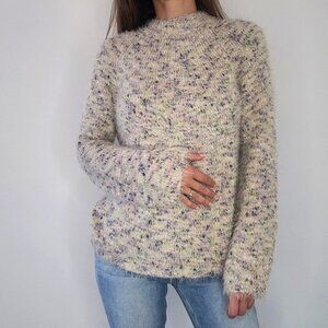 Catherine Malandrino Multi-Colored Knit Eyelash Sweater Size Small